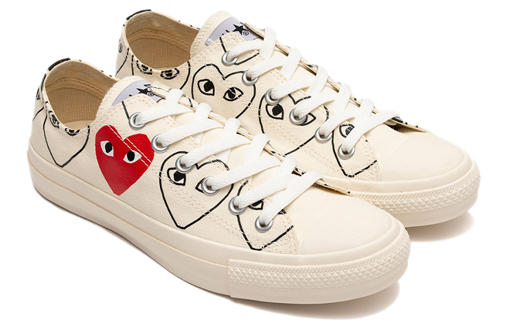 Converse Cdg X Chuck Taylor All StarMulti Heart 'Creamwhite Red'
