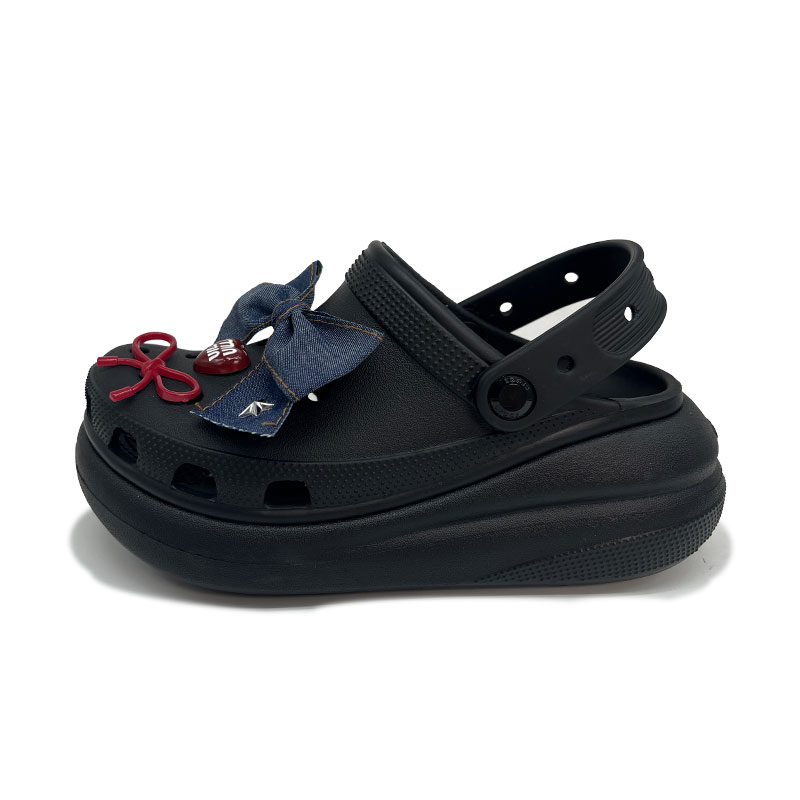 Crocs Crush Clog Denim Butterfly Clogs Women's Black