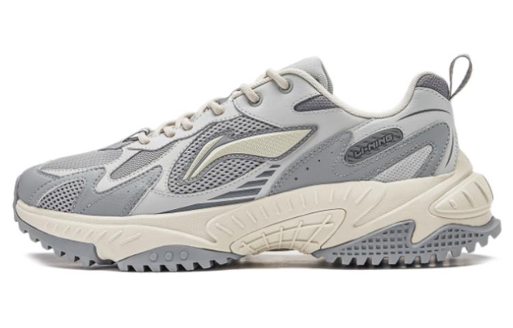LiNing Venus 2.0 Shock Absorbers Slip Resistant Abrasion Resistant Low top Casual Shoes Men's Gray White