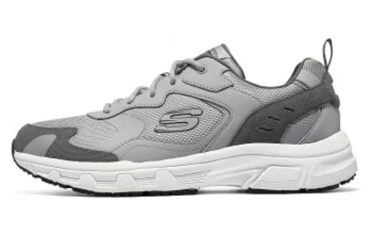 Skechers Cushioning Breathable Low-Top Casual Running Shoes Men's Gray