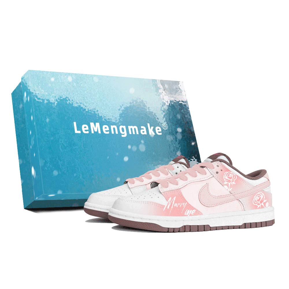Nike Dunk Slip-Resistant Low-Top Skateboard Shoes Women's Pink