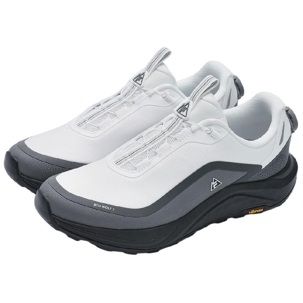 FILA BOA WOLF Slip Resistant Coverage Support Balance Low Top Trail Running Shoes Men's White Gray
