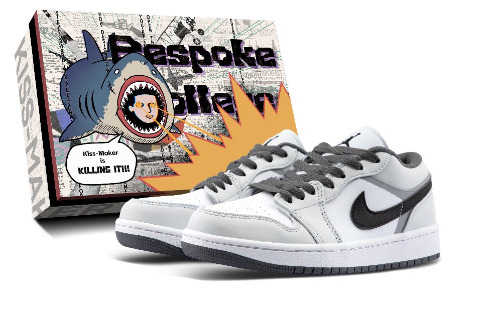 Jordan Air Jordan 1 Shock Absorbers Low Top Vintage Basketball Shoes Unisex White Gray