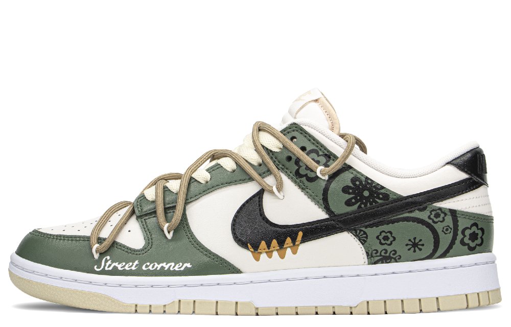 Nike Dunk FZBB Low Top Skateboard Shoes Men's Khaki Green