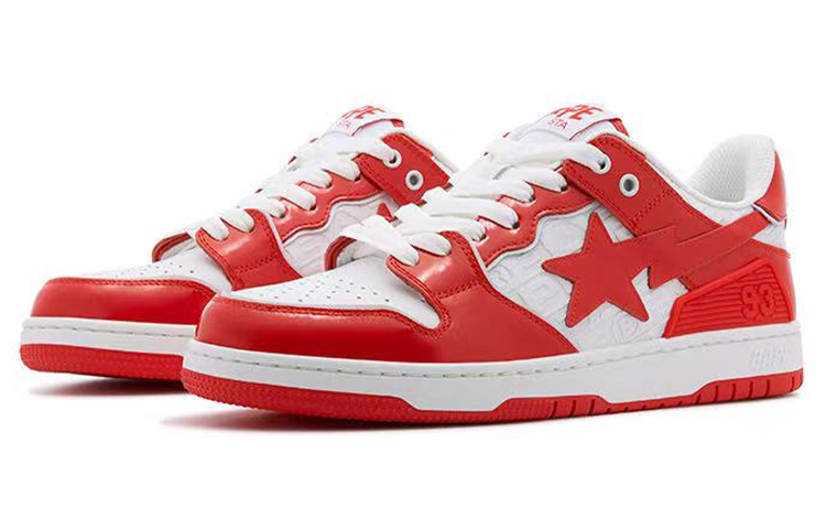 BAPE A BATHING APE Bape SK8 Sta Red White Patent купить в интернет-магазине Yoocart с быстрой доставкой по России.