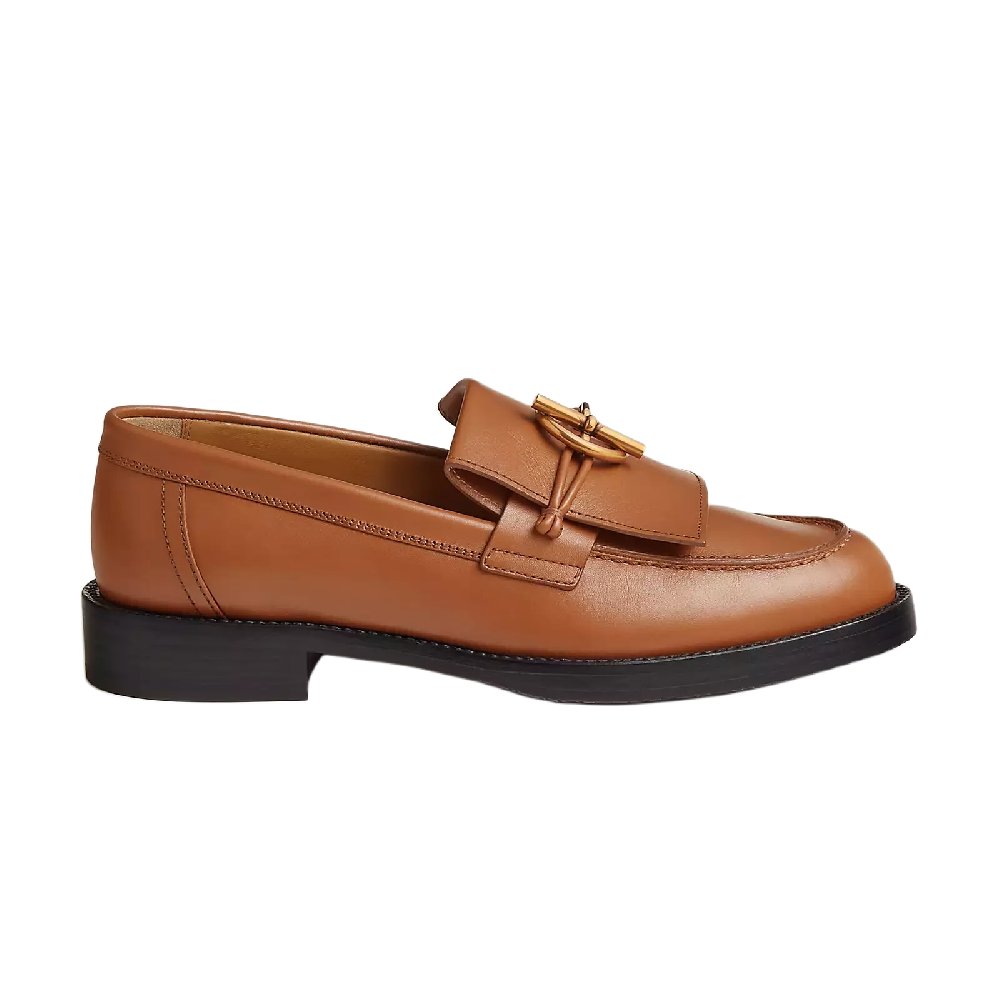 HERMES Impact Loafers Women's Brown