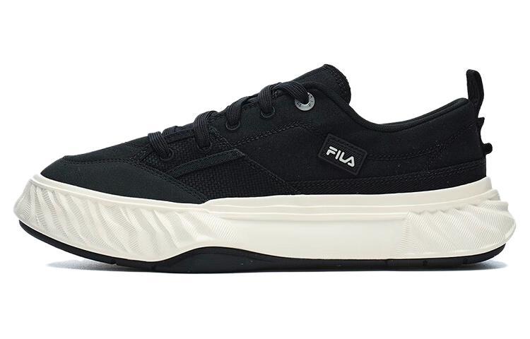 FILA Canvas Low NonSlip Durable Shoes 'Black White'