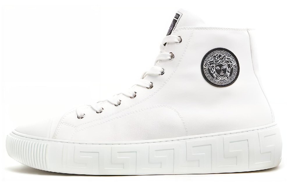 VERSACE Canvas Shoes Women's High Top White