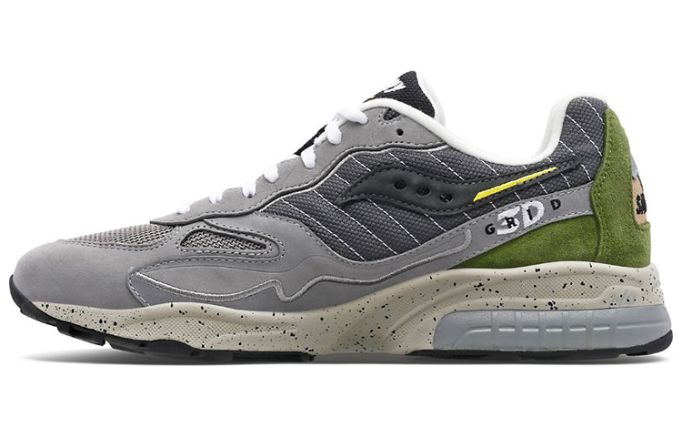saucony 3D Grid Hurricane Premium Dark Grey Olive Green