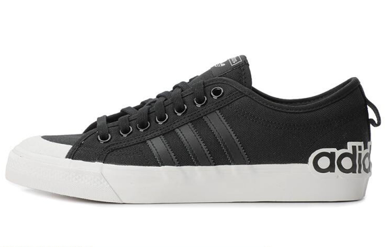 Nizza Adidas Originals 'Oversize Heel Logo Core Black Gum'