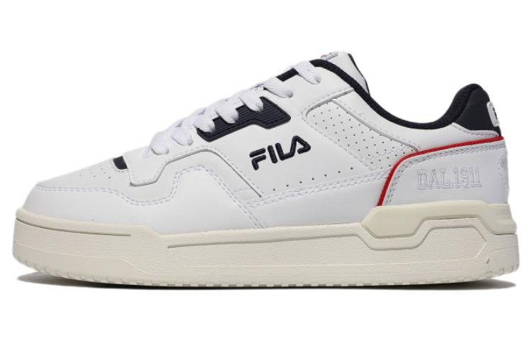 FILA Targa Low Top Skateboard Shoes Unisex White Black Korean Style