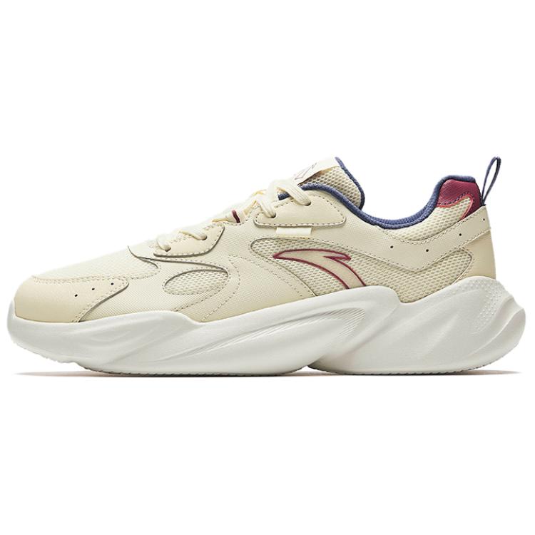 Anta Life Collection Wear resistant And Lightweight Low Top Casual Shoes Men's Beige Red