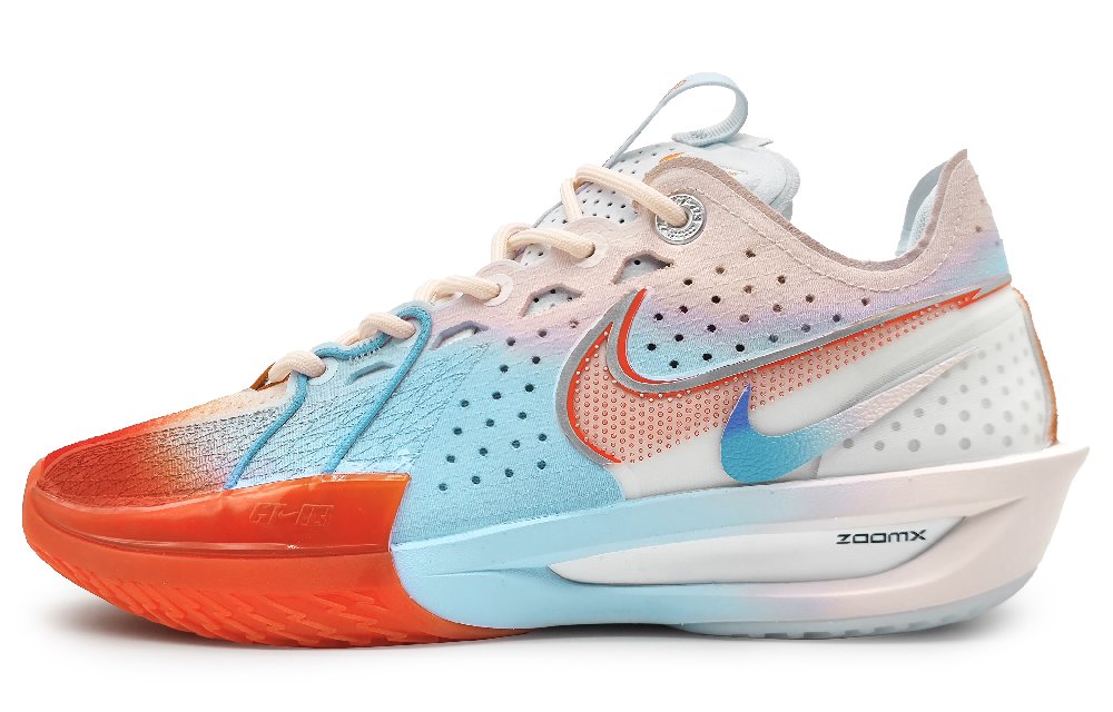Nike Air Zoom G.T. Cut 3 EP Cushioned Wear-Resistant Coverage Low-Top Basketball Shoes Unisex Blue Pink