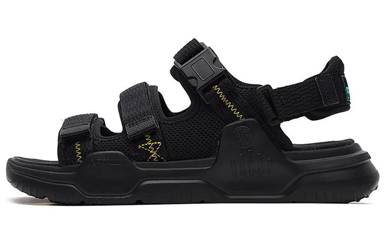 361° Beach Sandals Men's Obsidian Black/Citrus Yellow