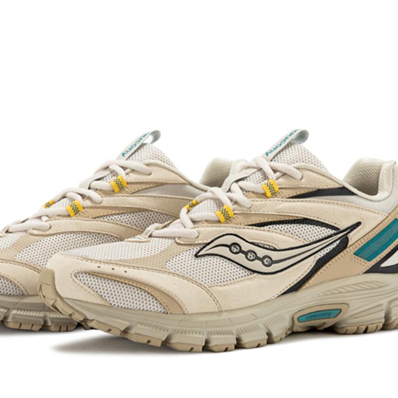 Saucony Cohesion 2K Classic 2K Cushioning Anti-Slip And Wear-Resistant Low-Top Running Shoes Unisex Gray Brown