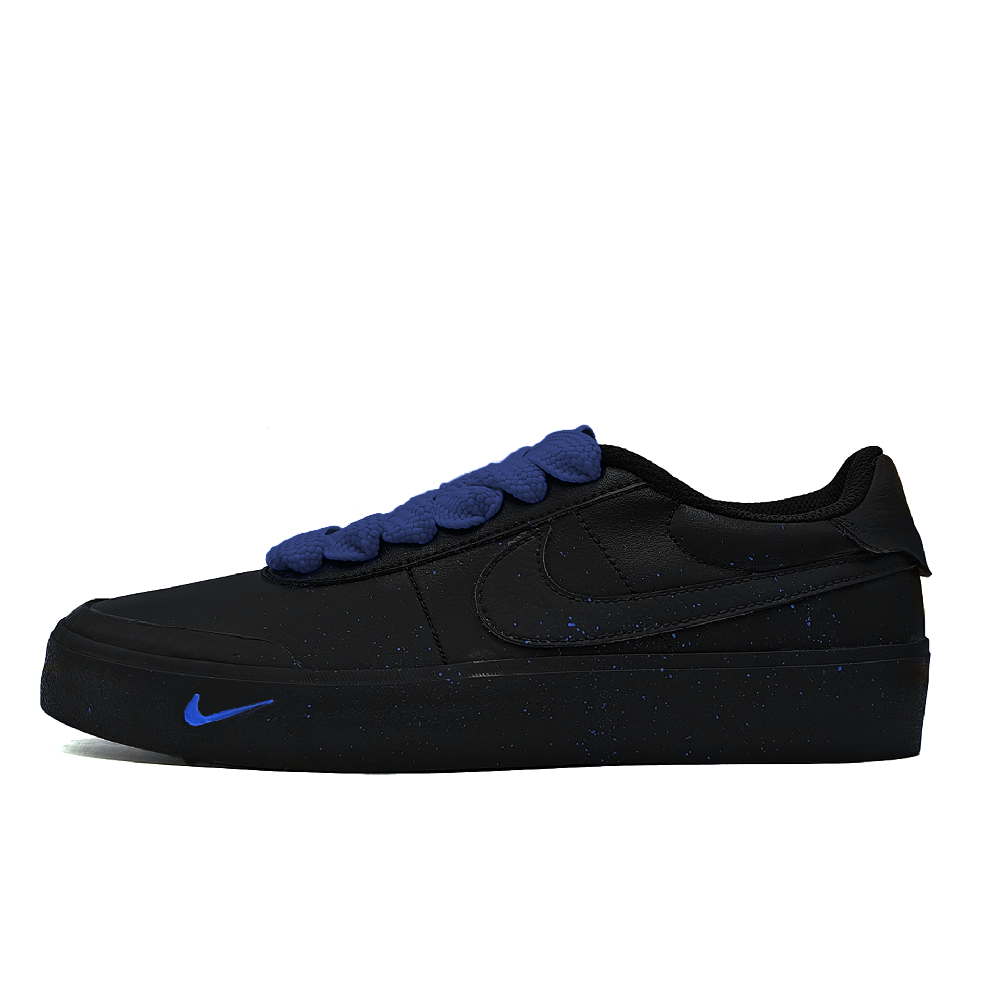 Nike Court Shot Skateboard Shoes Unisex Low Top Black, Dark Blue