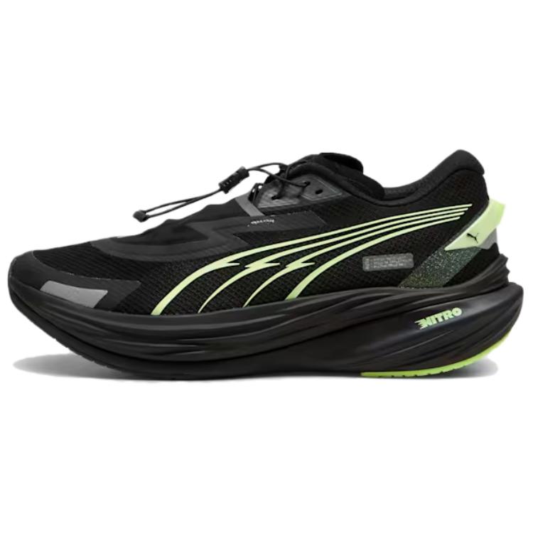 PUMA Deviate NITRO 3 Anti Slip Wear Resistant Low Top Casual Running Shoes Men's Black