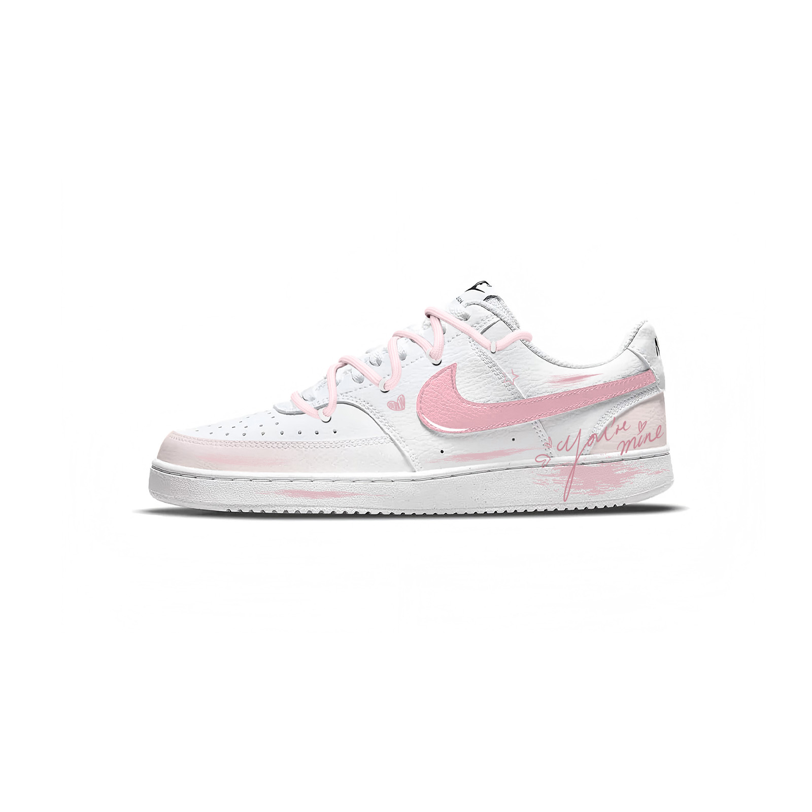 Nike Court Vision 1 Love At First Sight Abrasion Resistant Low top Skateboard Shoes Unisex