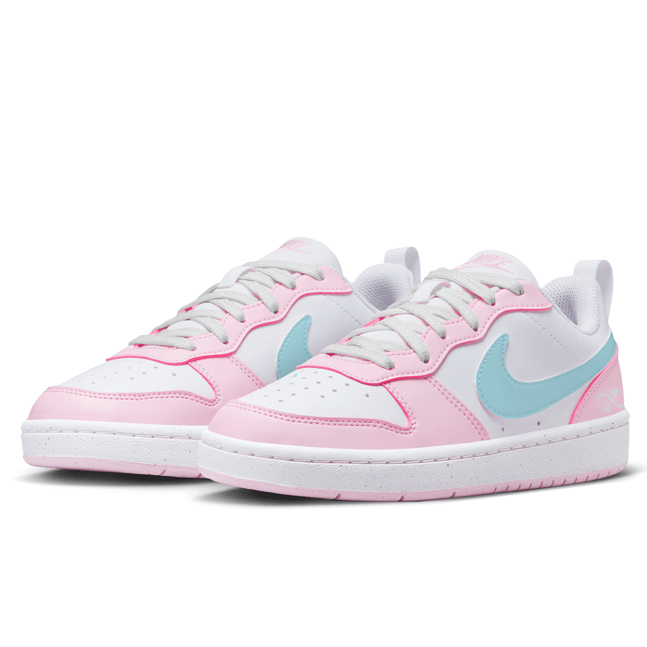 Nike Court Borough Abrasion Resistant Low Top Skateboard Shoes Women's Pink Blue White купить в интернет-магазине Yoocart с быстрой доставкой по России.