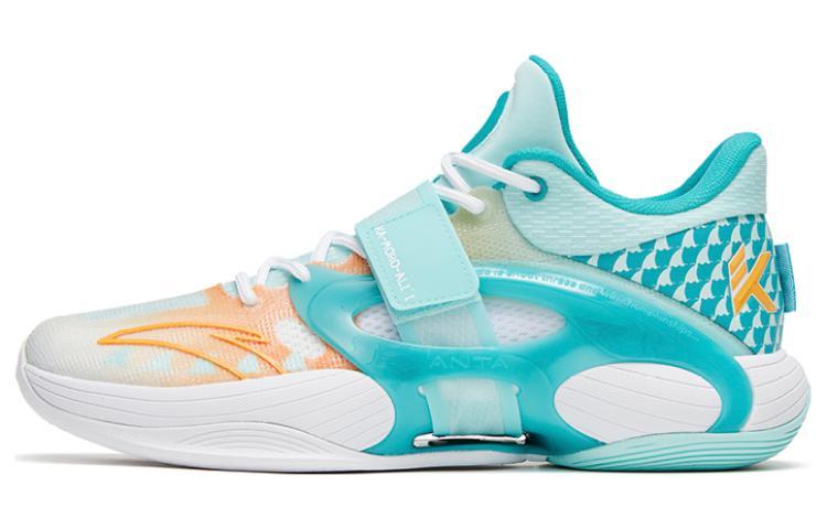 Anta KT-SPLASH-V Surfing Terminator Cushioning Anti-Slip And Wear-Resistant Low-Top Basketball Shoes White Green