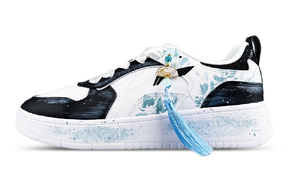 LiNing Spike Years Abrasion Resistant Breathable Height Increasing Low Top Skateboard Shoes Men's White Black Blue