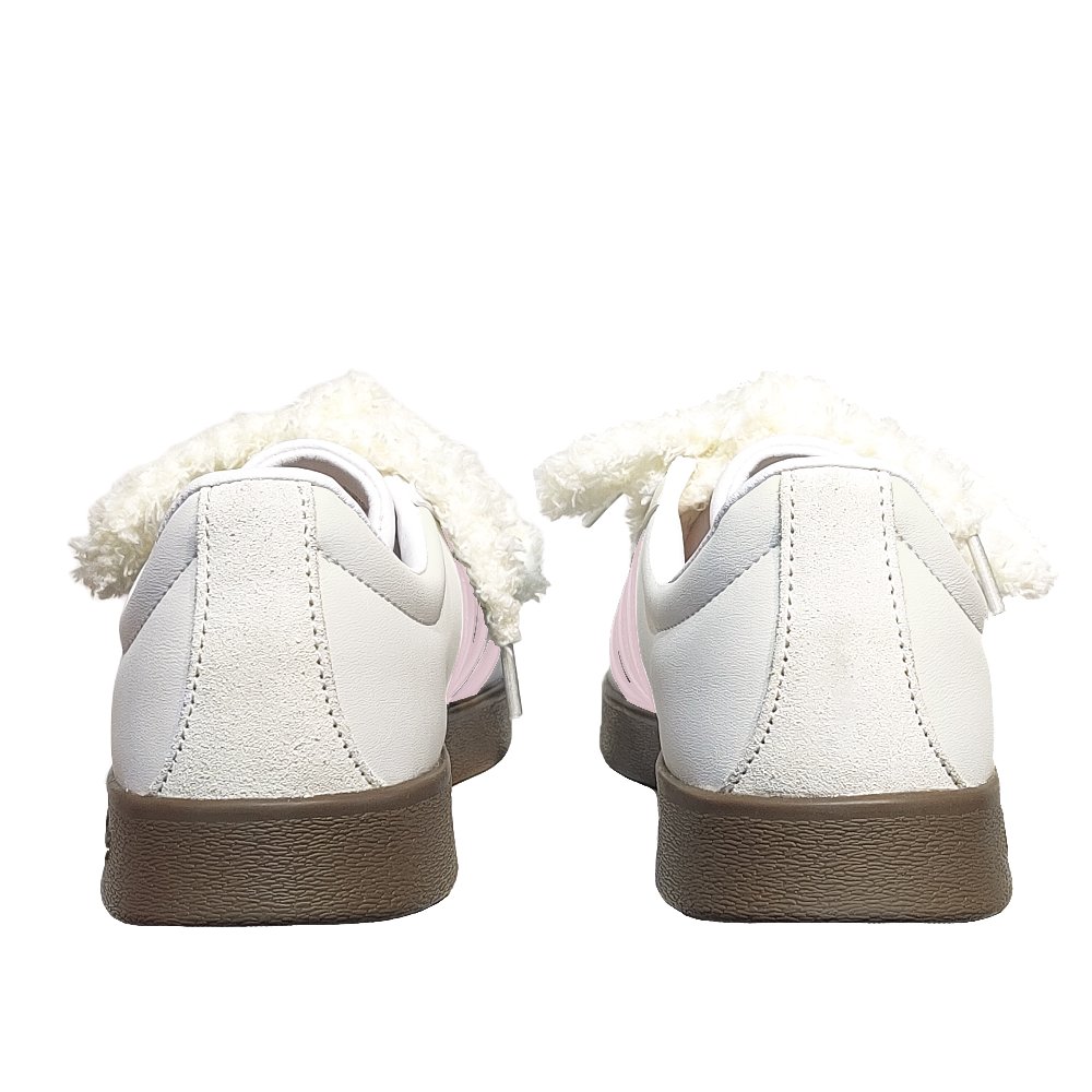 Adidas Neo VL Court 2.0 Low Top Skateboard Shoes Unisex Beige Pink