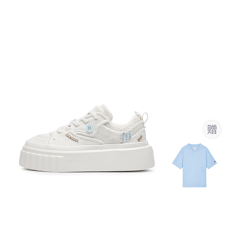 Champion Cake Shoes Champ Creeper Low-Top Skateboard Shoes Women's Beige