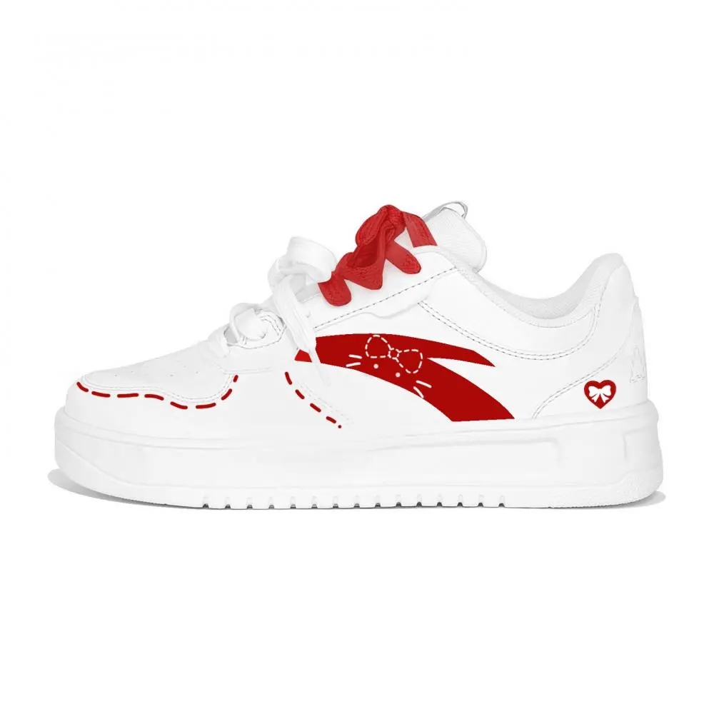 Anta Relaxed Wear resistant And Lightweight Low top Skateboard Shoes Women's White Red