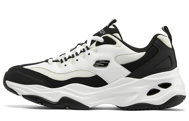 Skechers DLITES Low Top Chunky Sneakers Men's White Black