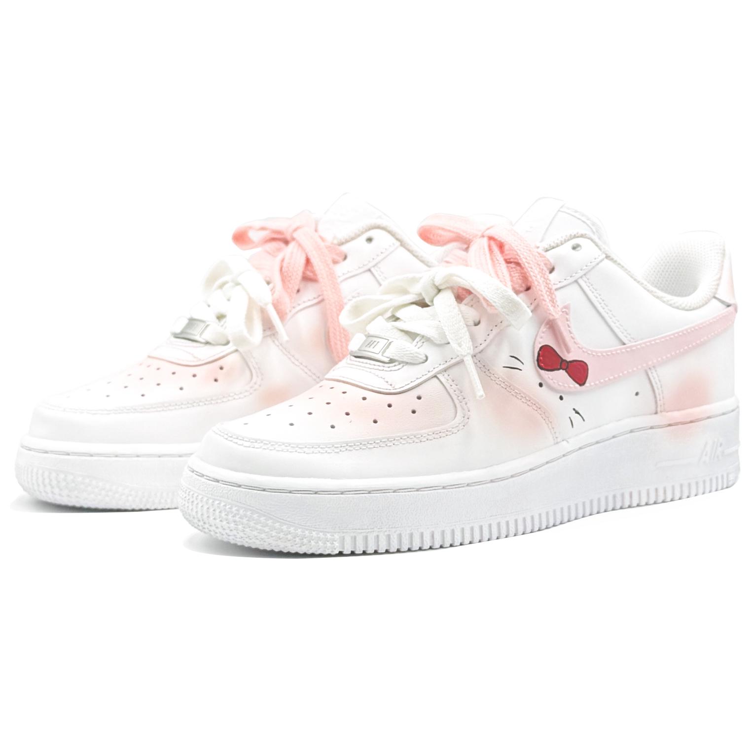Nike Air Force 1 Anti-Slip Wear-Resistant Low-Top Skateboard Shoes Women's Pink White купить в интернет-магазине Yoocart с быстрой доставкой по России.
