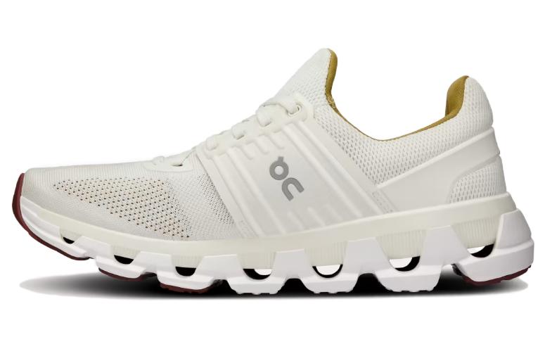 On Cloudswift Cushioning, Wear Resistant Low top Training Running Shoes Women's White Green