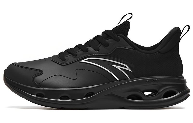 Anta Breathable Lightweight Rebound Low-Top Running Shoes Men's Bright Black