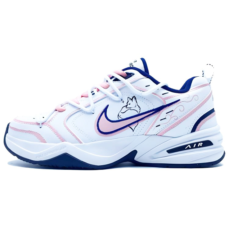 Nike Air Monarch 4 Low-Top Chunky Sneakers Unisex White Pink