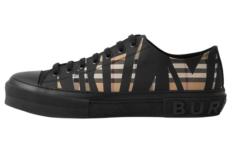 Burberry Sliced Check Cotton Sneakers