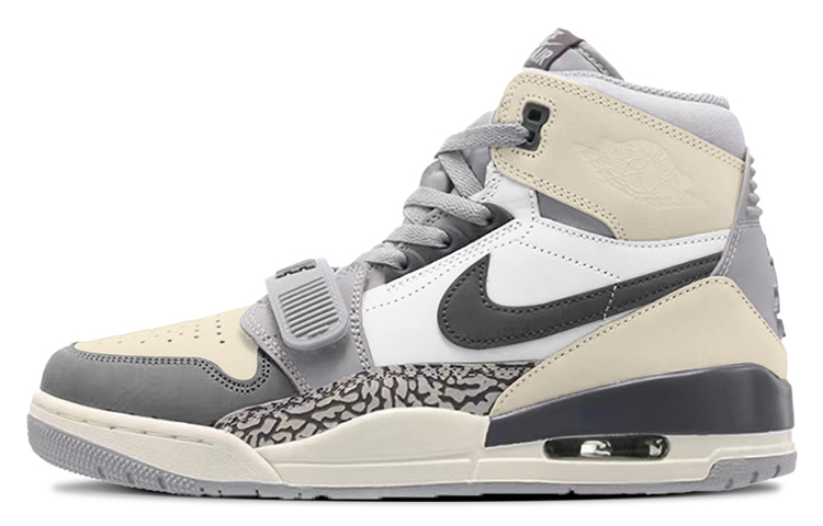 Jordan Legacy 312 High Top Vintage Basketball Shoes Men's Gray Cement