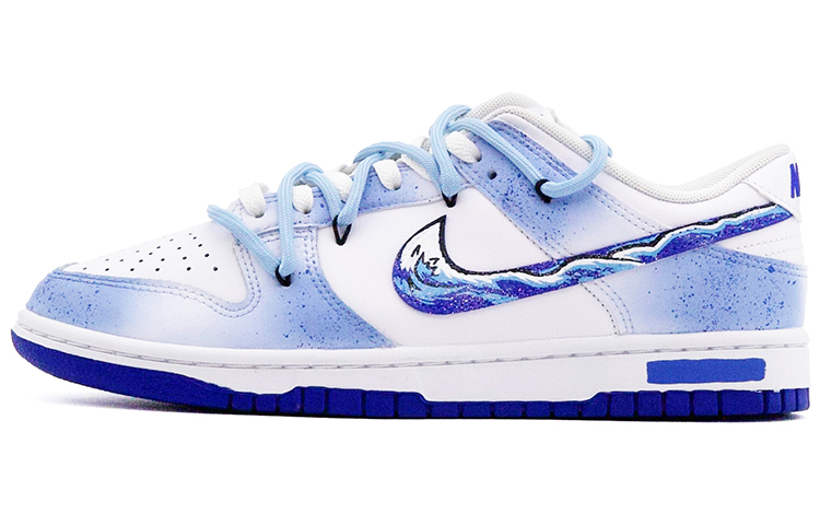 Nike Dunk Slip-Resistant Cushioning Wear-Resistant Low-Top Skateboard Shoes Men's Blue White