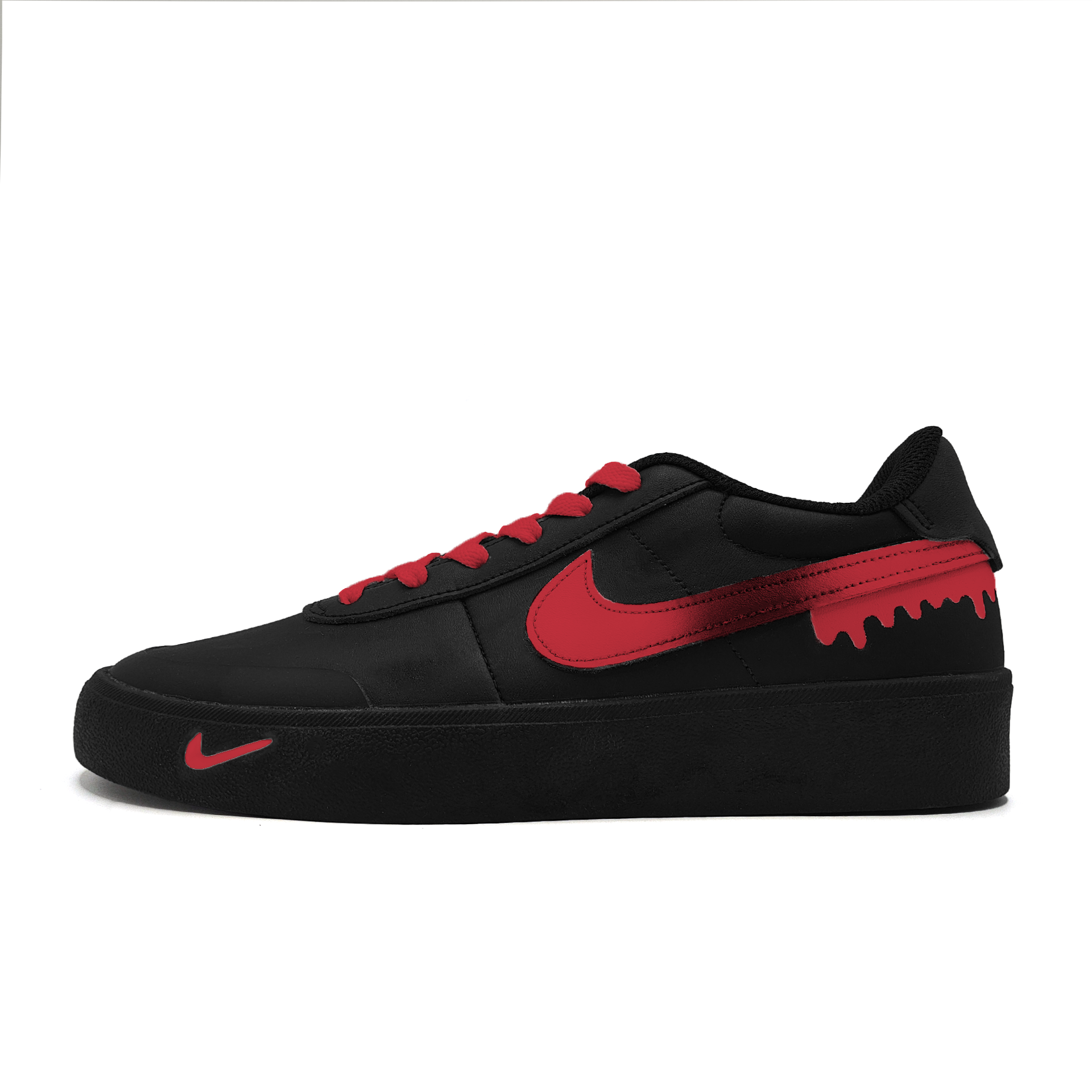 Nike Court Shot Lava Abrasion Resistant Low top Skateboard Shoes Unisex Black
