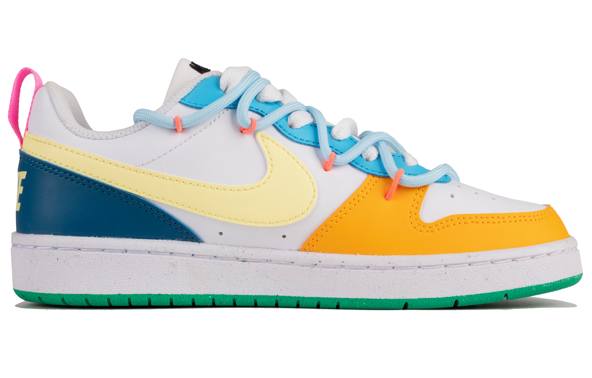 Nike Court Borough Cute Graffiti, Multicolor Candy Red Eye Low Top Skateboard Shoes GS Yellow Purple