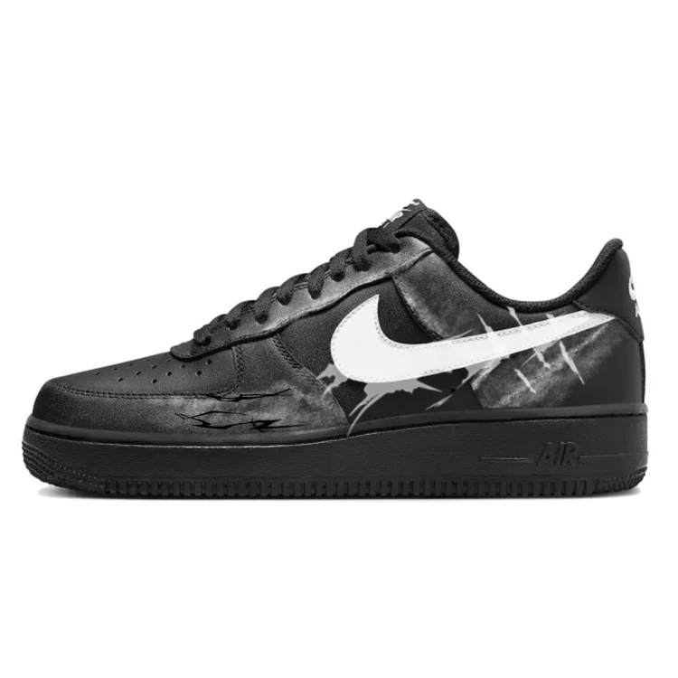 Nike Air Force 1 Slip-Resistant Cushioning Wear-Resistant Low-Top Skateboard Shoes Unisex Black White