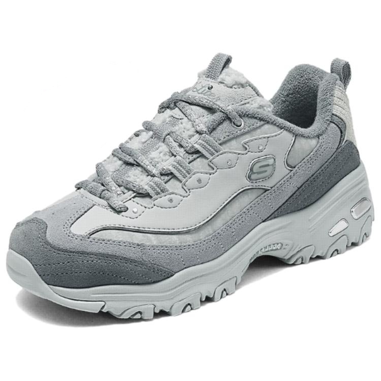 Skechers D'LITES 1.0 Abrasion Resistant Low top Chunky Sneakers Women's Blue Gray