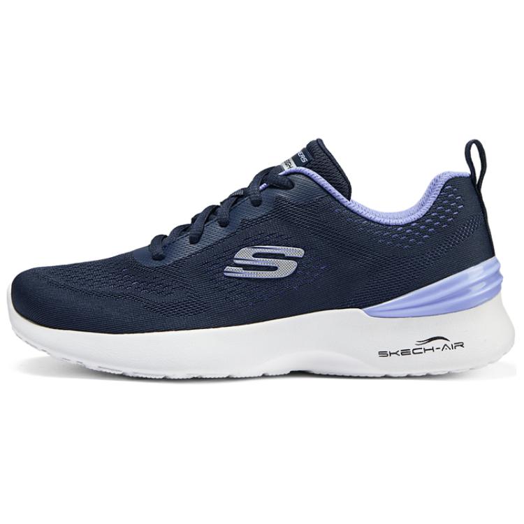 Skechers Cushioning Breathable Lightweight Low-Top Casual Running Shoes Women's Blue Purple