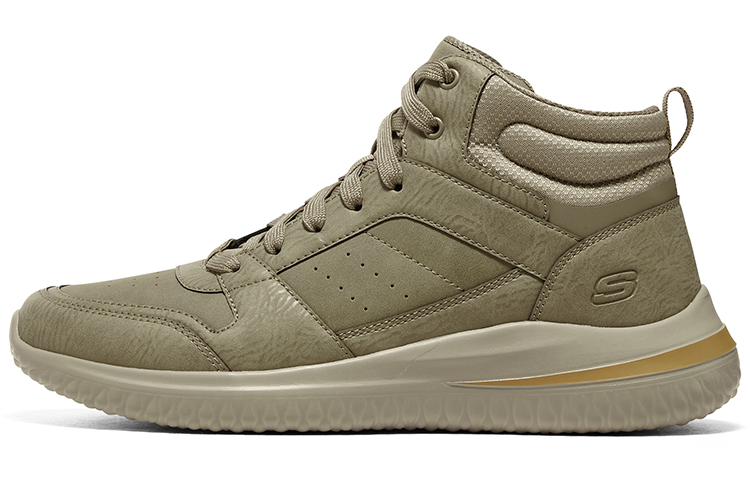 Skechers Delson 3.0 Anti Slip Wear Resistant Breathable Supportive Lightweight Rebound Mid Top Casual Shoes Men's Taupe