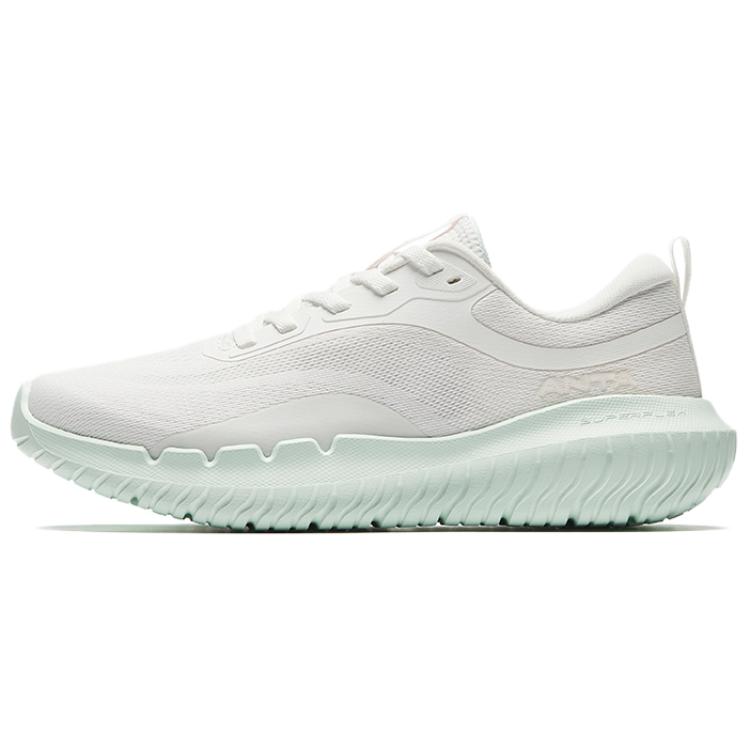Anta Wear resistant And Lightweight Low Top Casual Running Shoes Women's Papyrus White Cool Green