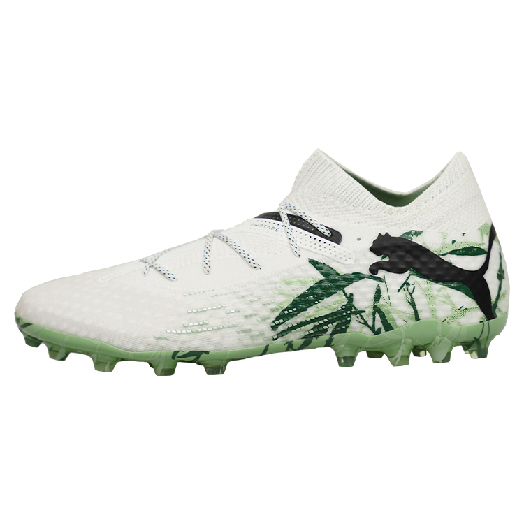PUMA FUTURE 7 MG Rubber Short Studs Firm Ground Artificial Ground Support Soccer Shoes Unisex White Green