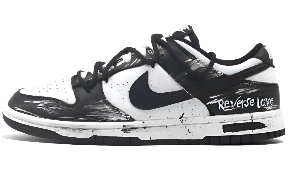 Nike Dunk Abrasion Resistant Low Top Skateboard Shoes Unisex White Black