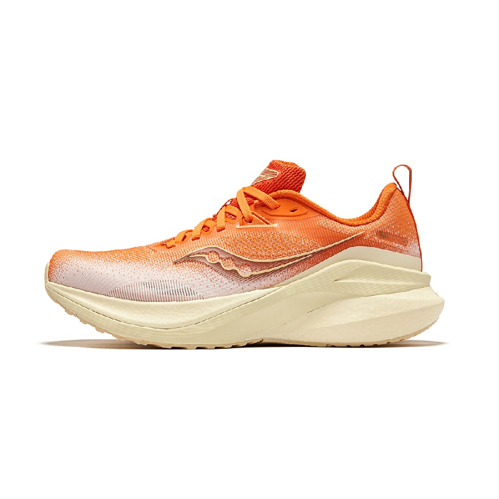 Saucony Wear-Resistant Low-Top Running Shoes Unisex Orange Beige
