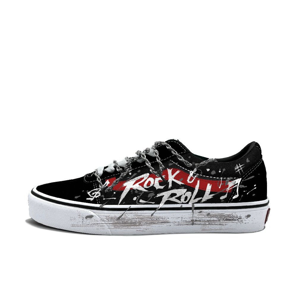 Vans Ward Abrasion Resistant Low Top Skateboard Shoes Women's Red