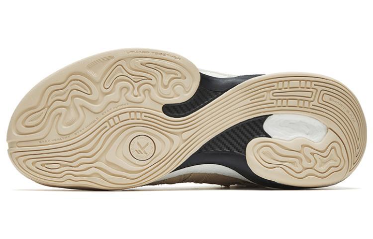 Anta KT7 KT 7 Anti-Slip Wear-Resistant High-Top Performance Basketball Shoes Beige Destroy Version Golden Hair
