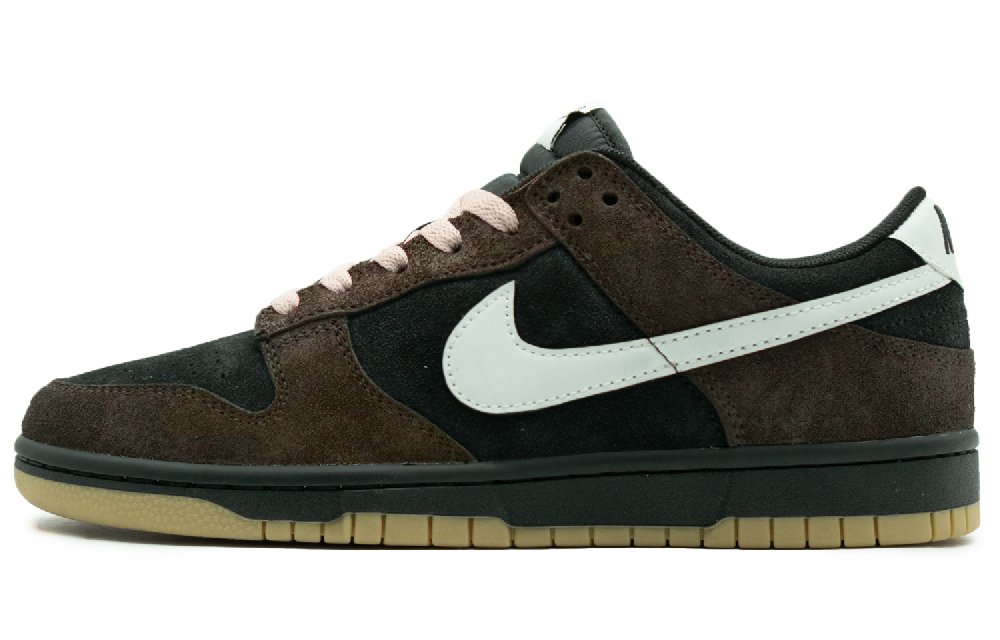 Nike Dunk Slip Resistant Low Top Skateboard Shoes Unisex Black White Brown