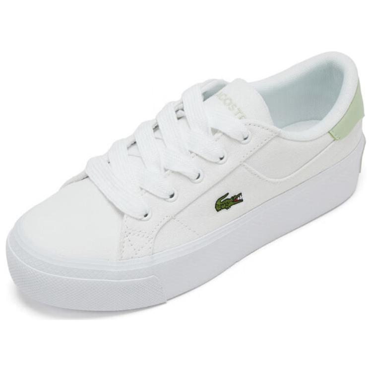 LACOSTE Slip-Resistant Low-Top Skateboard Shoes Women's White Green купить в интернет-магазине Yoocart с быстрой доставкой по России.